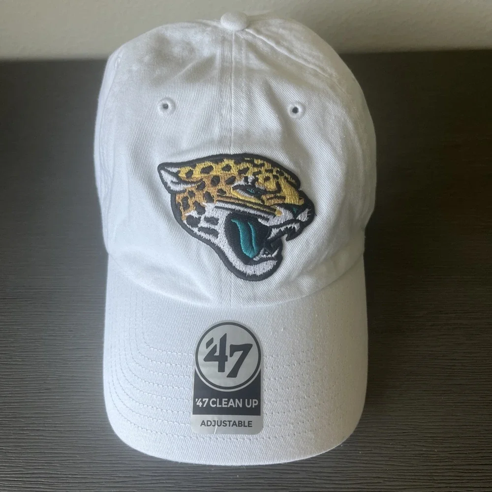 Jacksonville Jaguars 47 Brand Clean Up Strapback White NWT